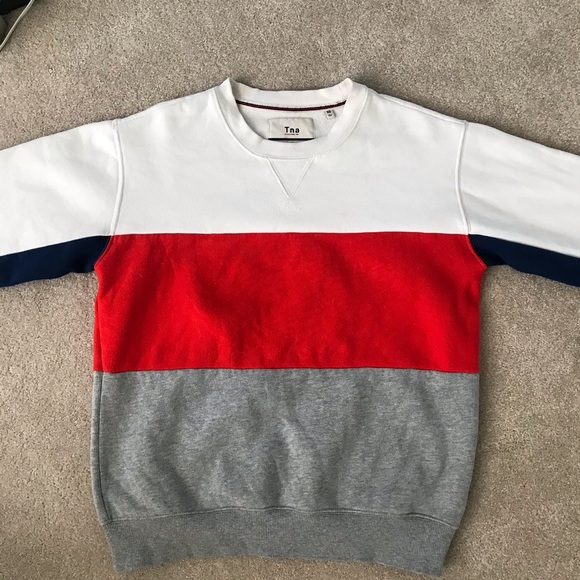 TNA pullover color block sweater - Picture 3 of 4